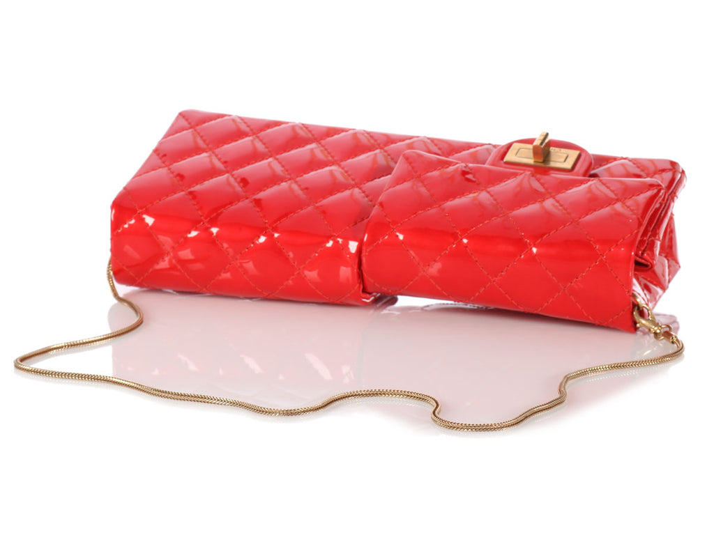 Chanel Red Patent Reversible Reissue Clutch