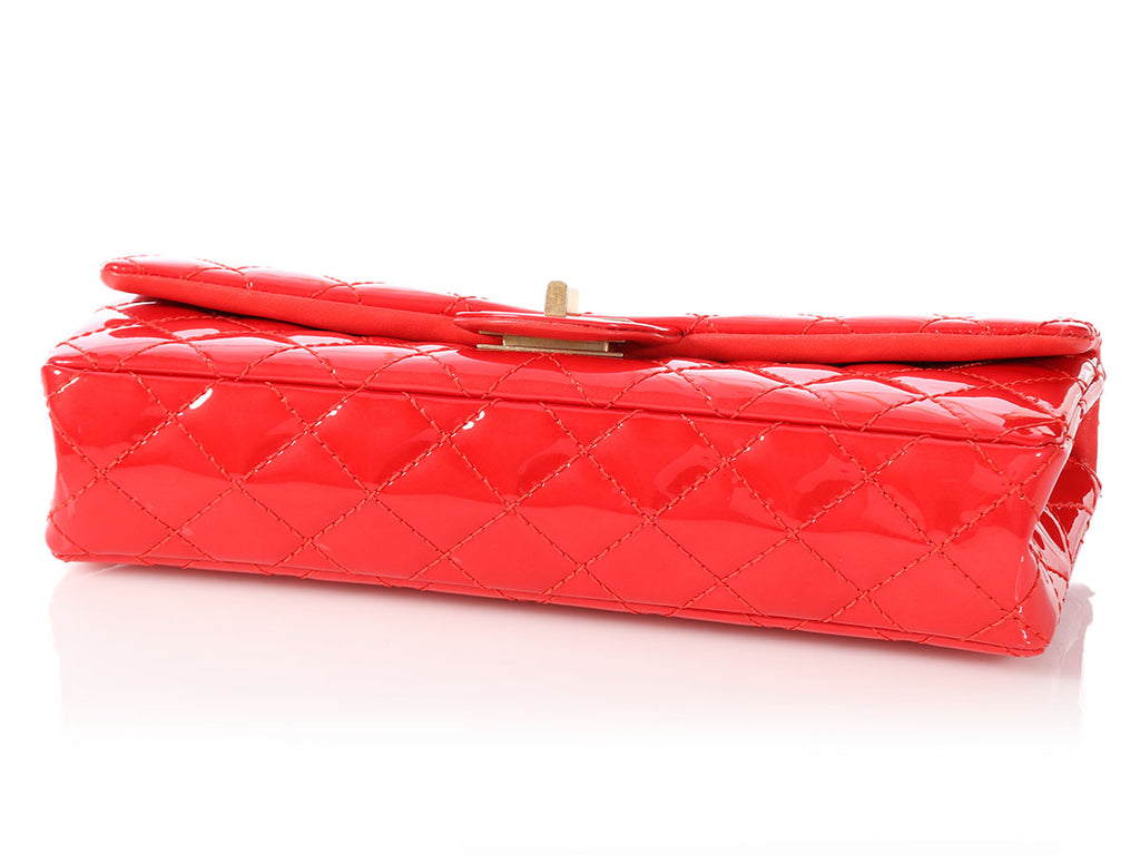 Chanel Red Quilted Patent Reissue Clutch