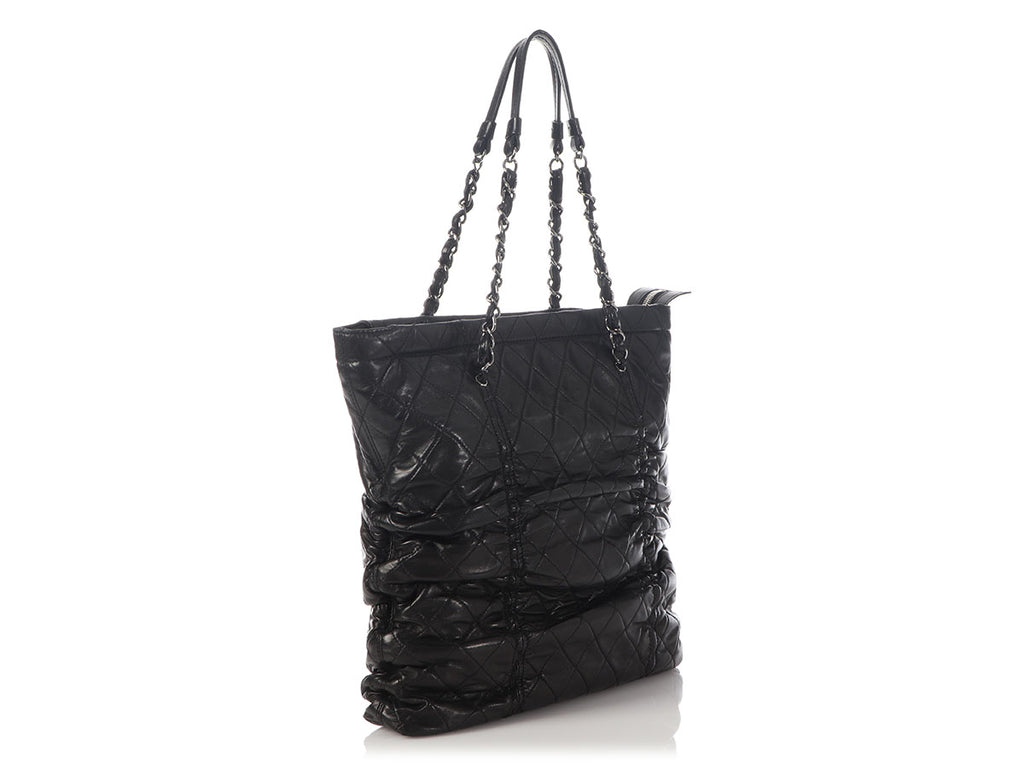 Chanel Black Quilted Lambskin Sharpei Shopping Tote