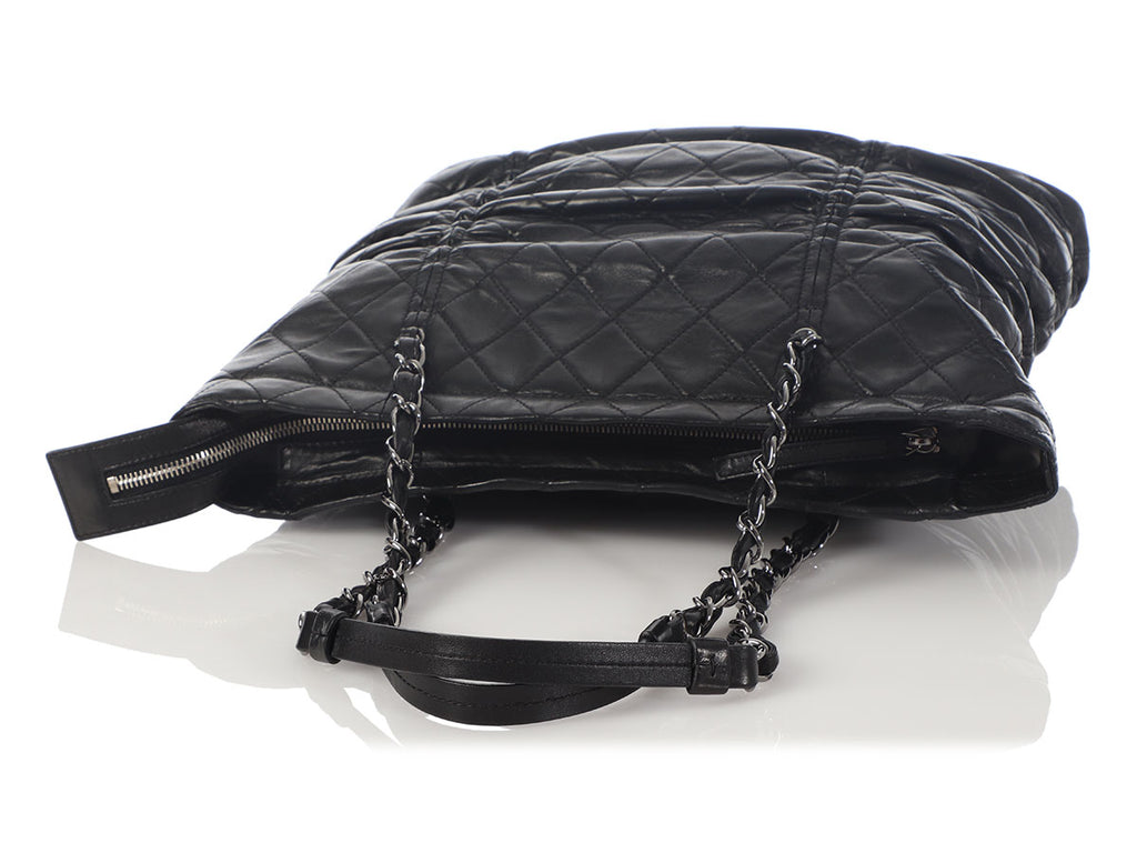 Chanel Black Quilted Lambskin Sharpei Shopping Tote