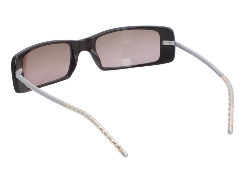 Chanel Small Brown Rectangle Sunglasses