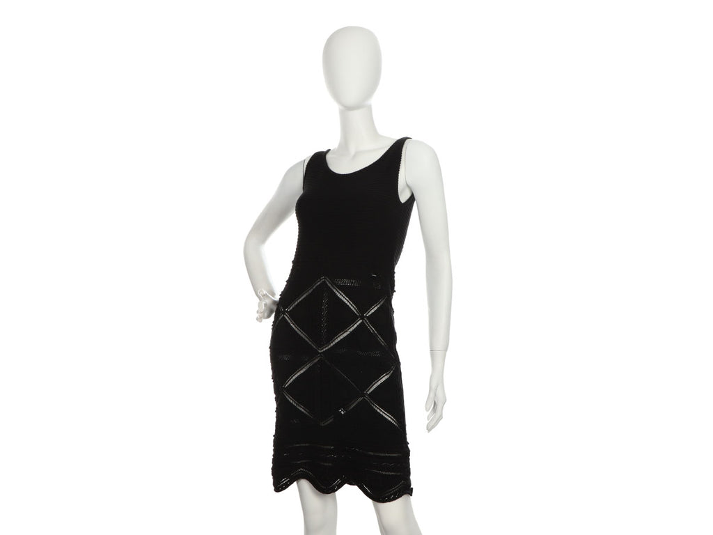 Chanel Black Cotton Knit Sleeveless Dress