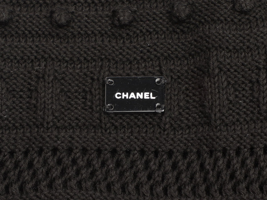 Chanel Black Cotton Knit Sleeveless Dress