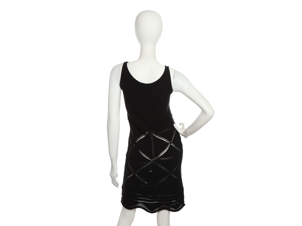 Chanel Black Cotton Knit Sleeveless Dress