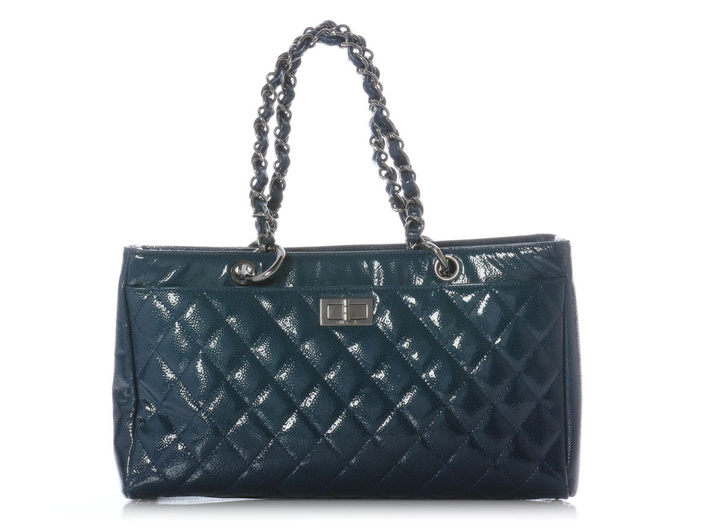 Chanel Blue Diamond Shine Reissue Shopper