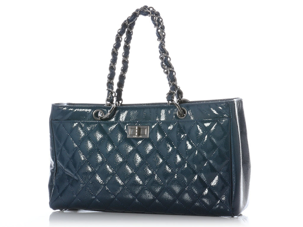 Chanel Blue Diamond Shine Reissue Shopper