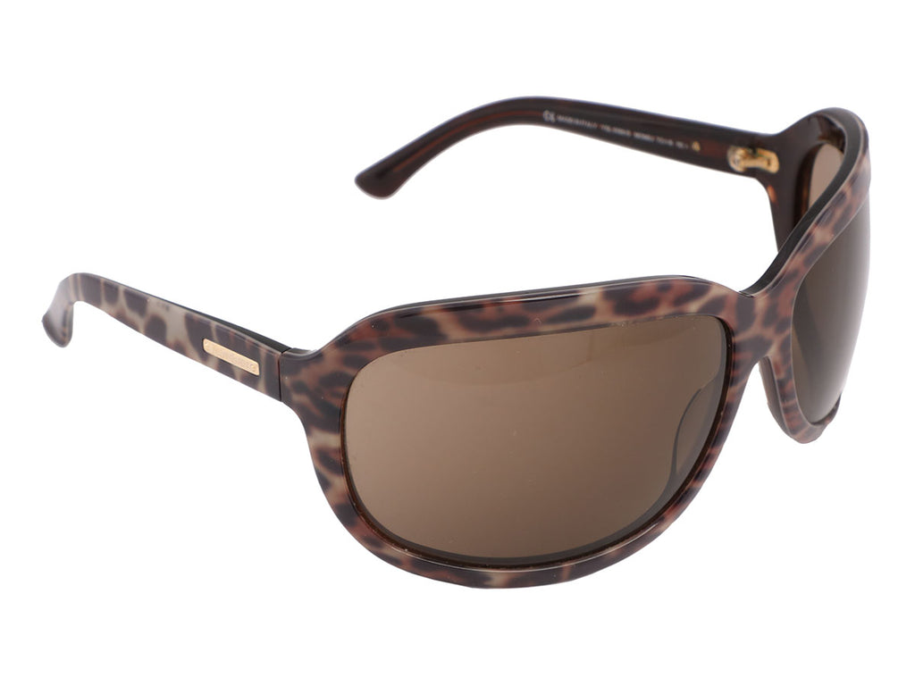 YSL Brown Leopard Sunglasses