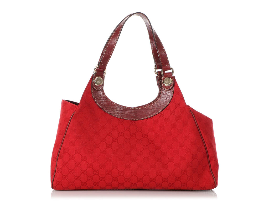 Gucci Red Monogram Tote