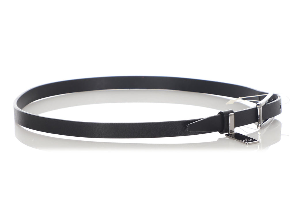 Gucci Skinny Black Belt