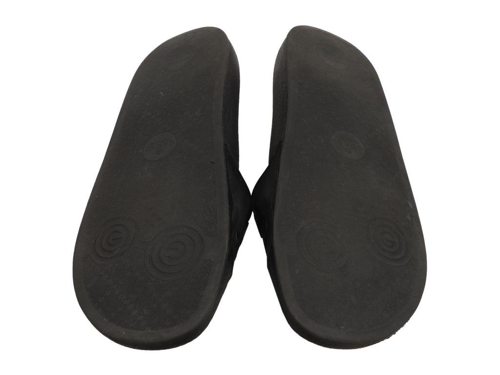 Gucci Black Rubber Pool Slides