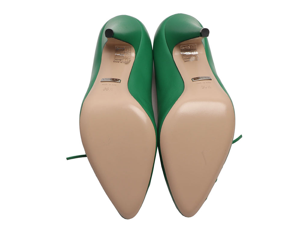 Gucci New Shamrock Leather Charlotte No. 9 Pumps