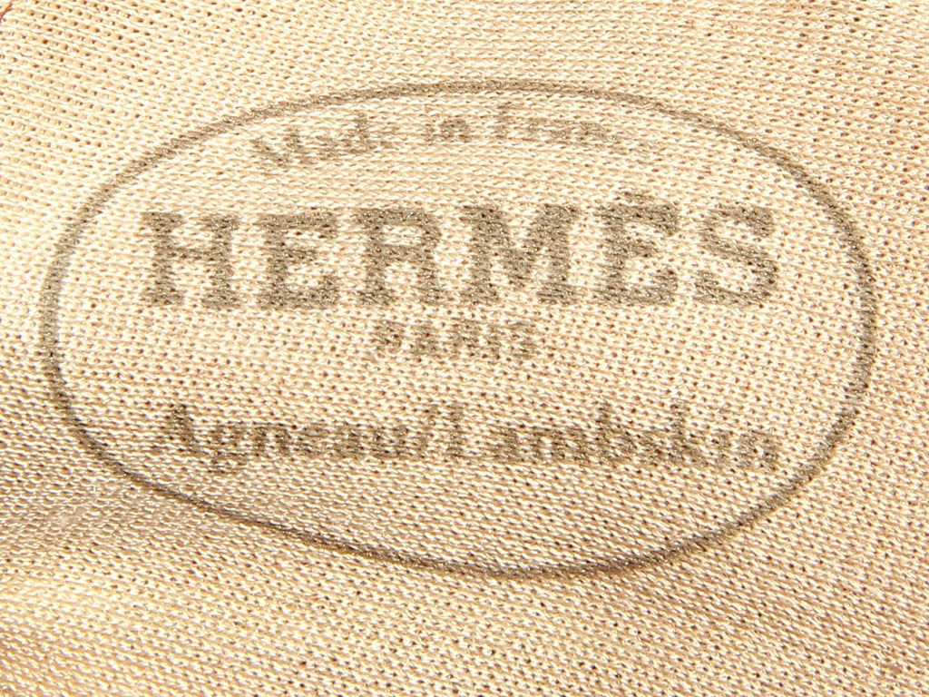 Hermès Orange Leather Gloves