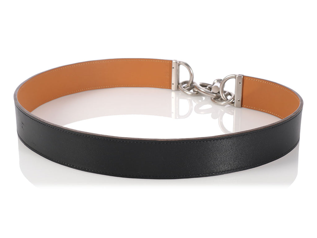 Hermès Black Chaîne d'Ancre Belt