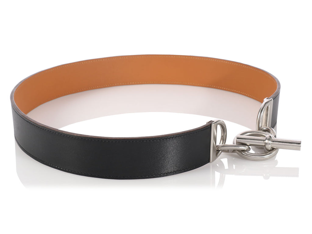 Hermès Black Chaîne d'Ancre Belt