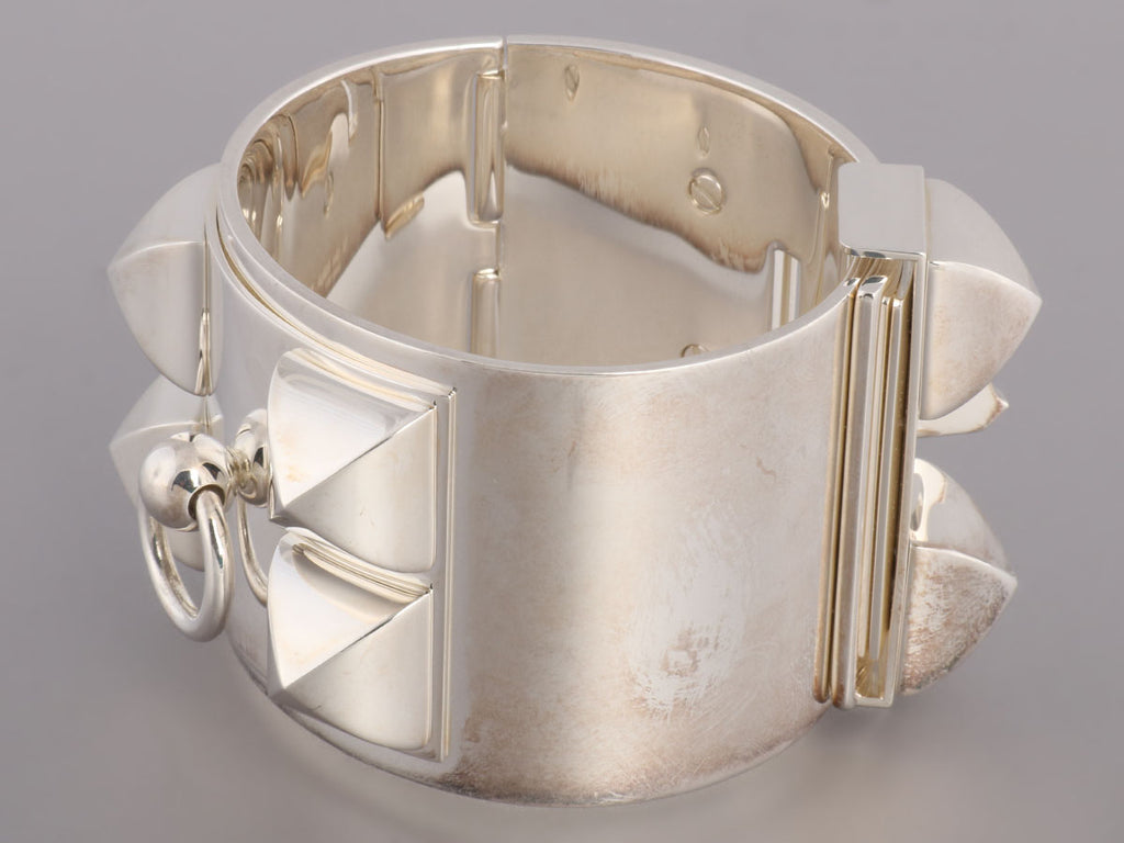 Hermès Sterling Collier de Chien Bracelet