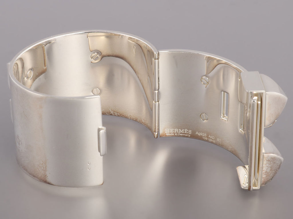 Hermès Sterling Collier de Chien Bracelet