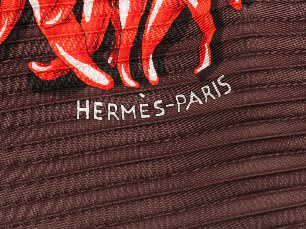 Hermès aux Pays des Epices Plissé Scarf 90cm