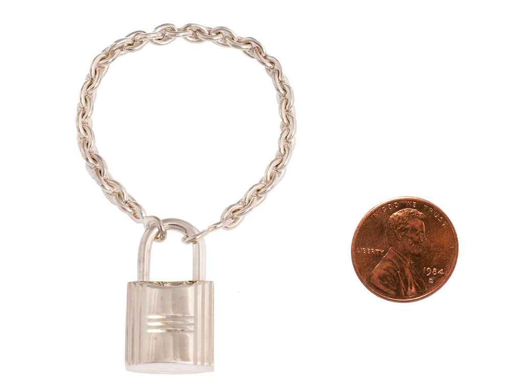 Hermès Sterling Silver Lock Charm