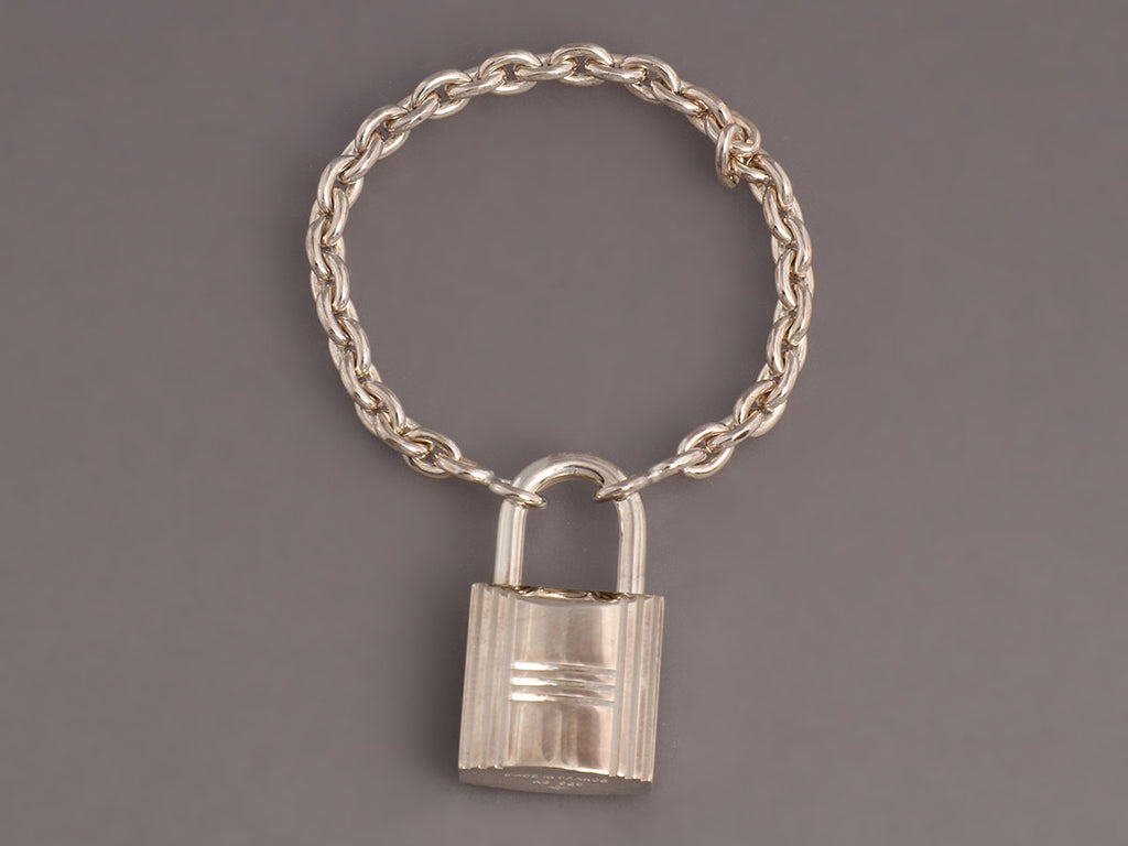 Hermès Sterling Silver Lock Charm