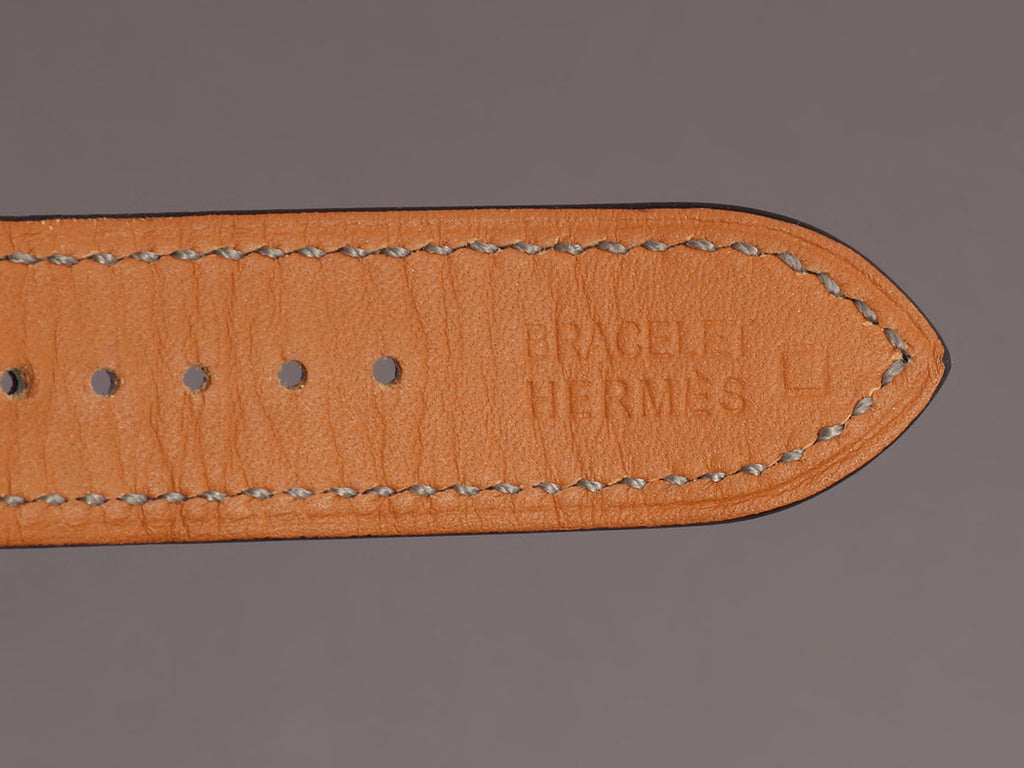 Hermès Large Graphite Matte Alligator Cape Cod Watch Strap 18mm