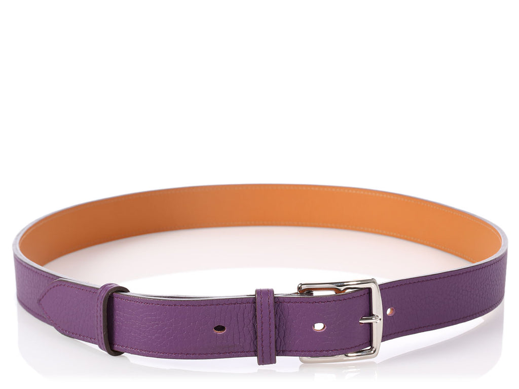Hermès Purple Clémence Etriviere Belt 32mm