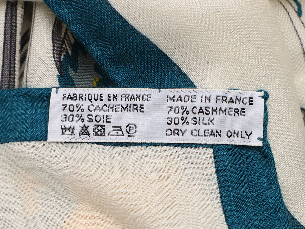 Hermès Cavalcadour Fleuri Cashmere Silk Shawl 140cm