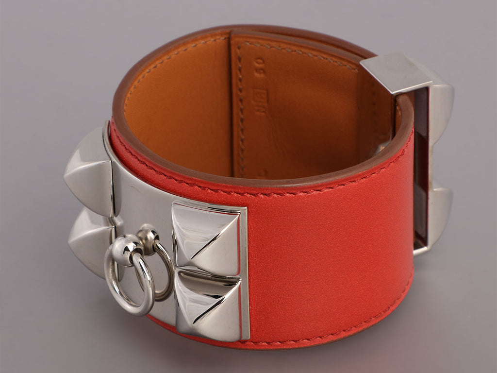 Hermès Red Swift Collier de Chien CDC Bracelet