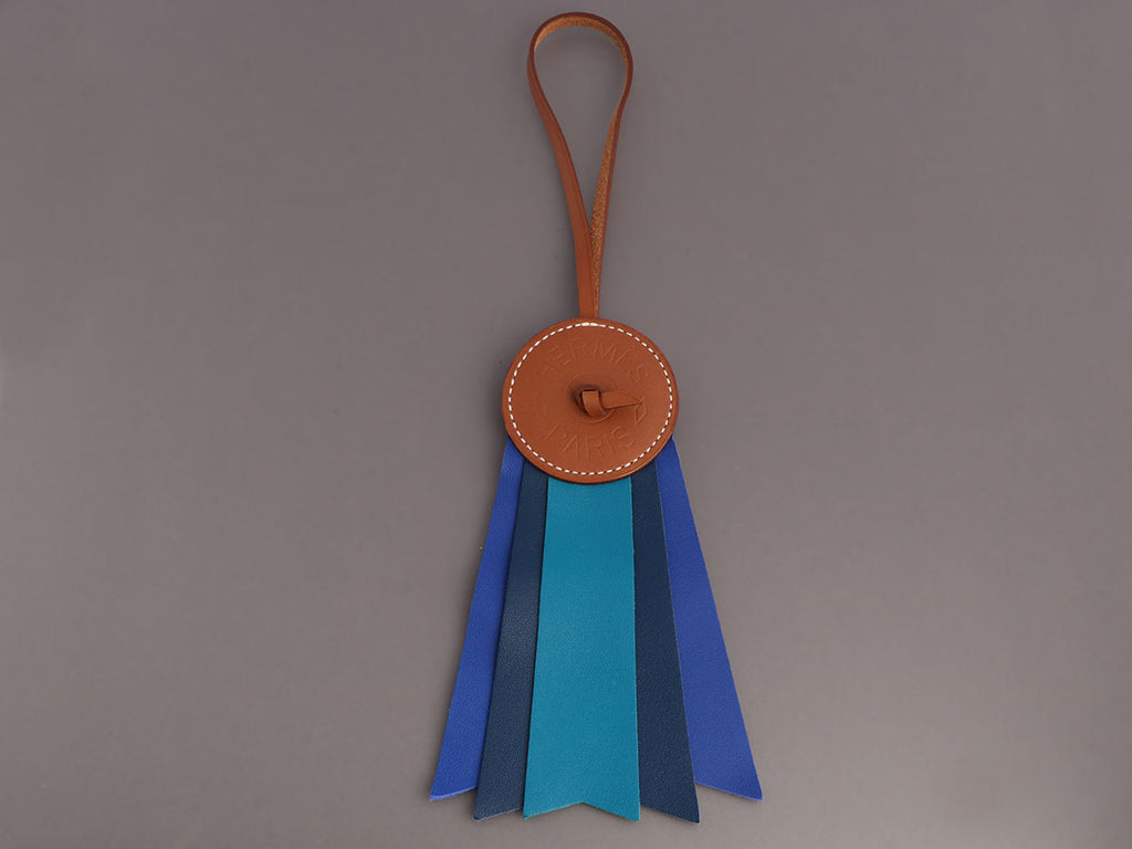 Hermès Blue Paddock Flot Ribbon Bag Charm