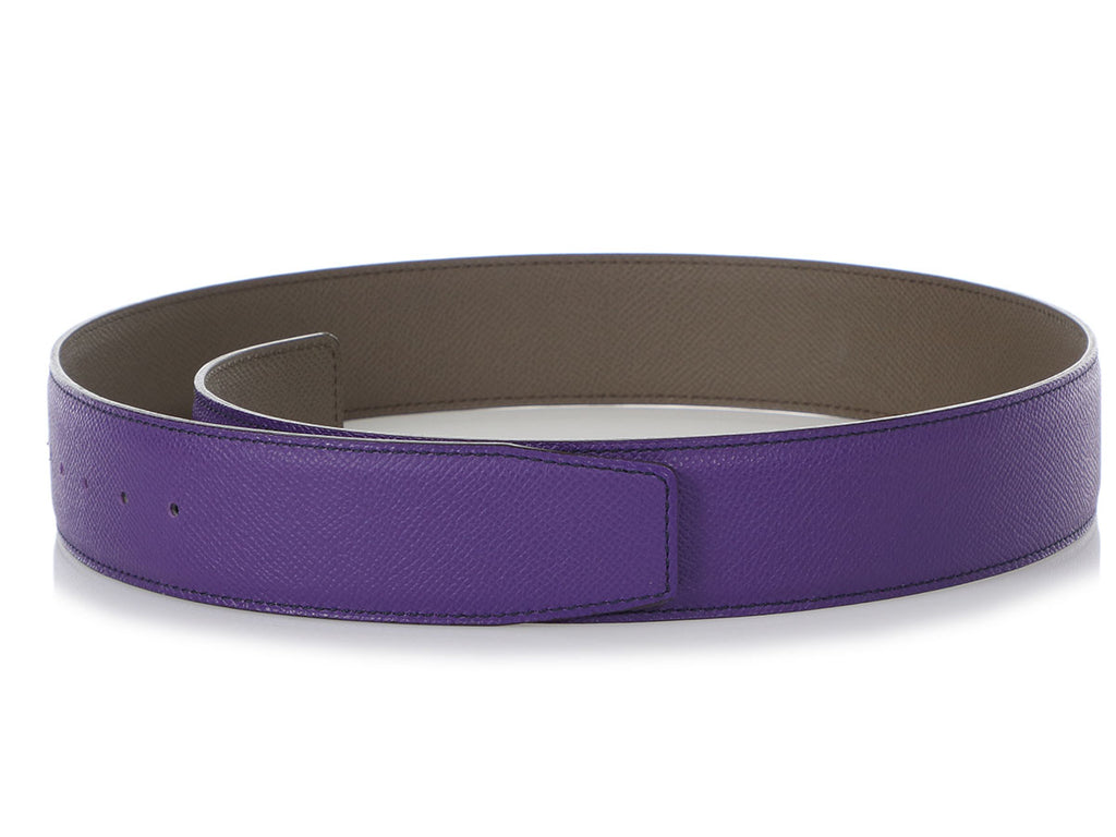 Hermès Crocus and Etain Epsom Reversible Belt Strap 42mm