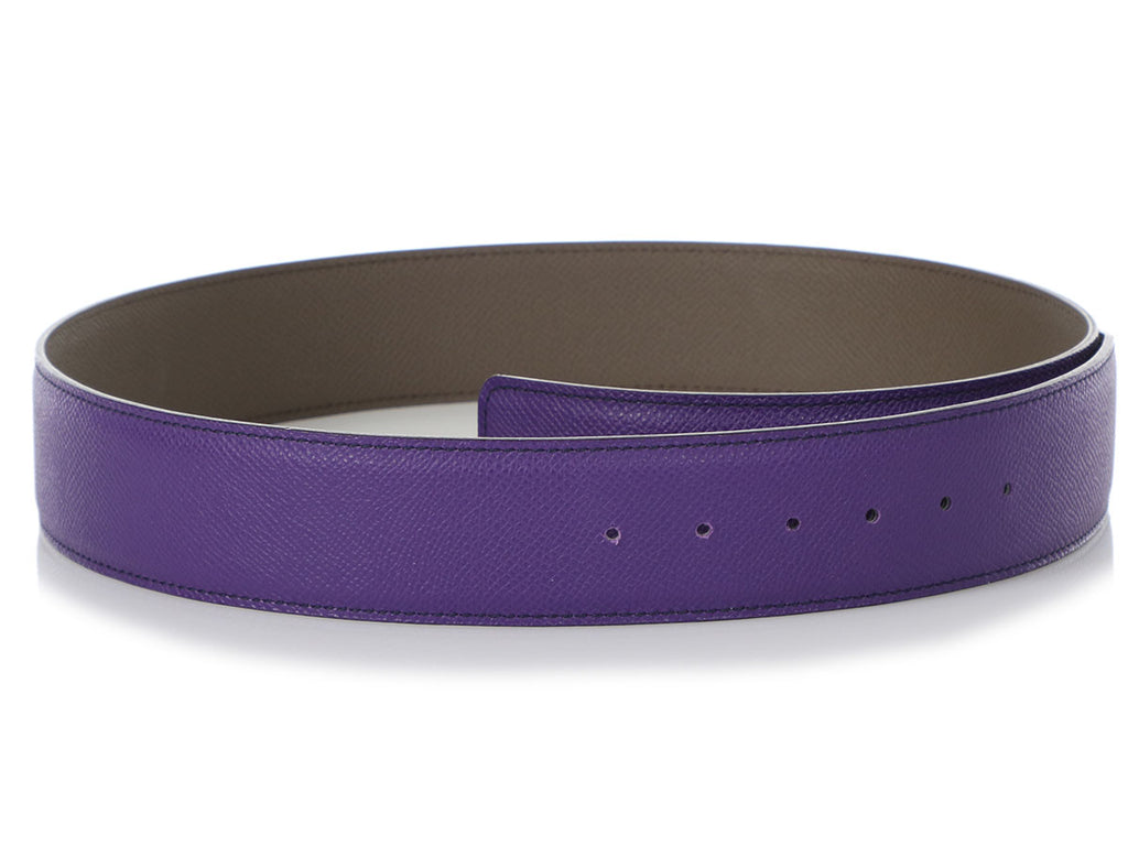 Hermès Crocus and Etain Epsom Reversible Belt Strap 42mm