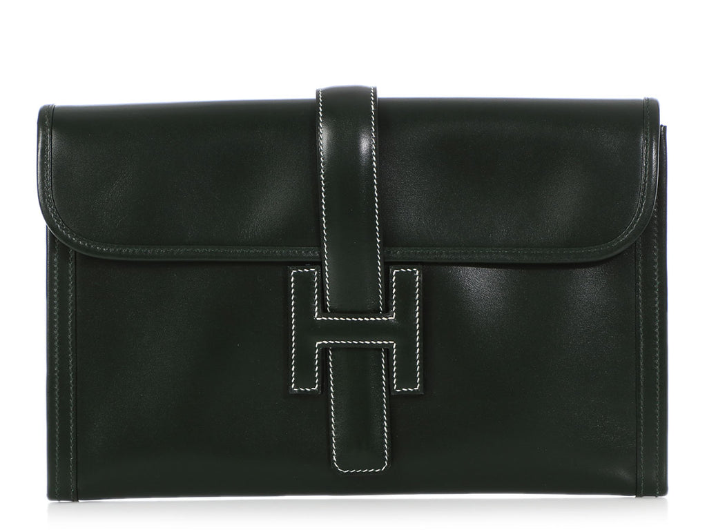 Hermès Green Box Leather Jigé PM