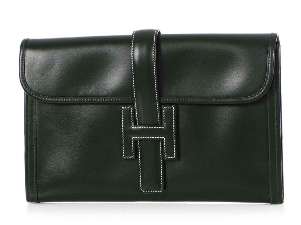 Hermès Green Box Leather Jigé PM