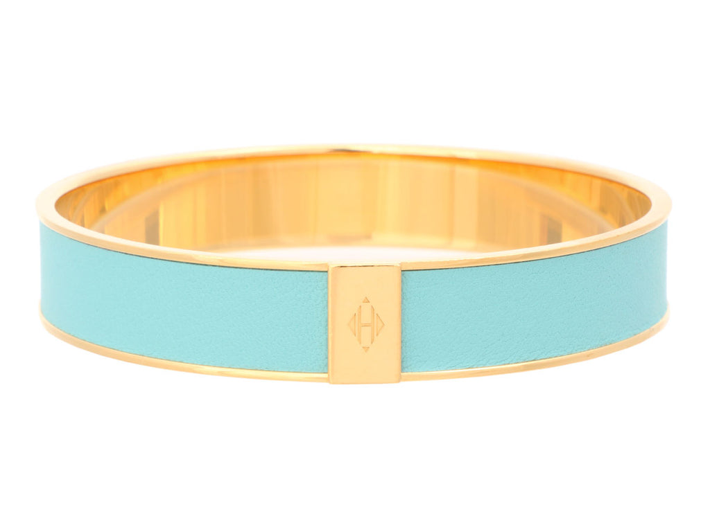 Hermès Narrow Kawaii 07 Turquoise Swift Bangle 62