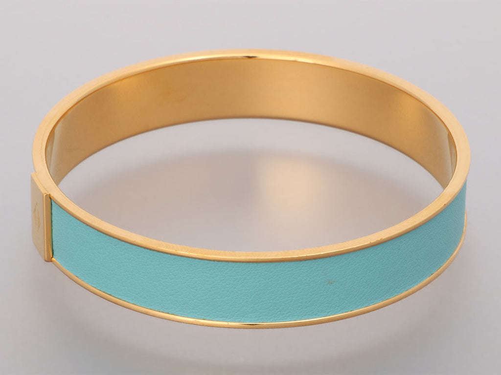 Hermès Narrow Kawaii 07 Turquoise Swift Bangle 62