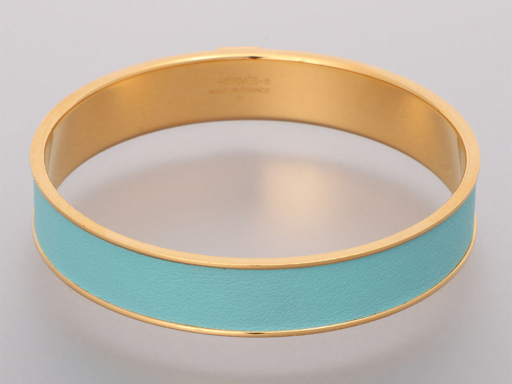 Hermès Narrow Kawaii 07 Turquoise Swift Bangle 62