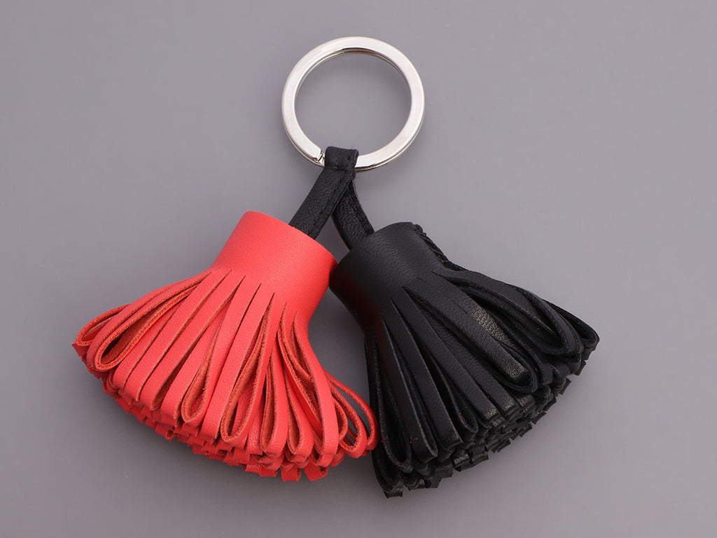 Hermès Black and Rose Jaipur Lambskin Carmen Duo Bag Charm