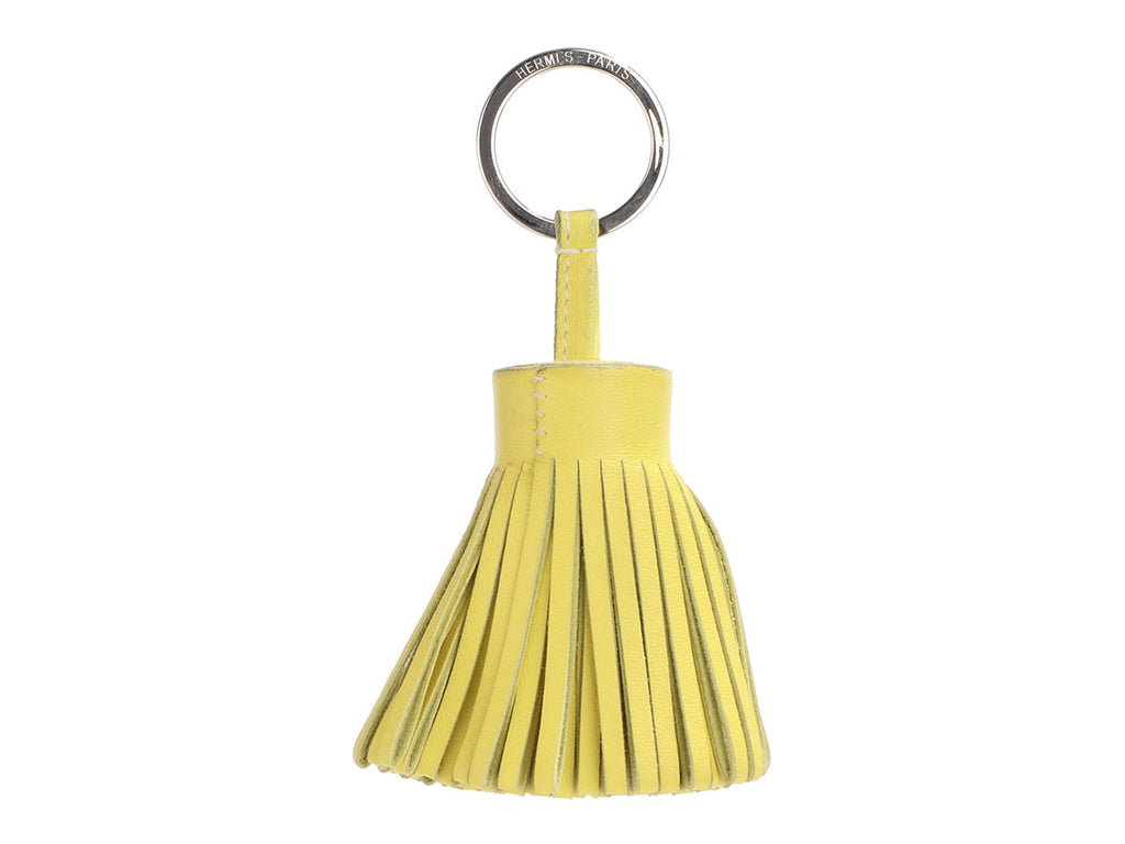 Hermès Yellow Lambskin Carmen Key Ring