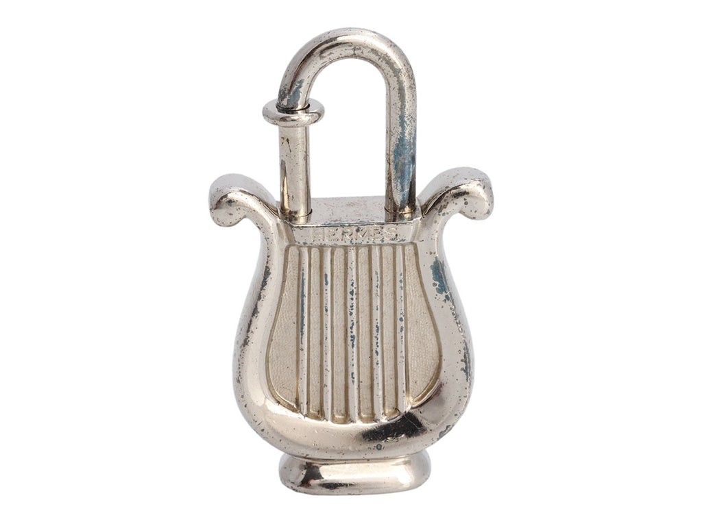 Hermès Silver-Tone Harp Cadena Charm