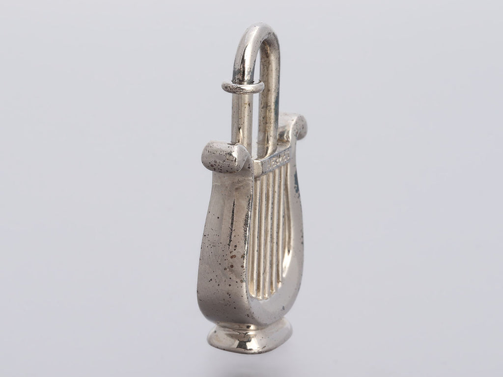 Hermès Silver-Tone Harp Cadena Charm