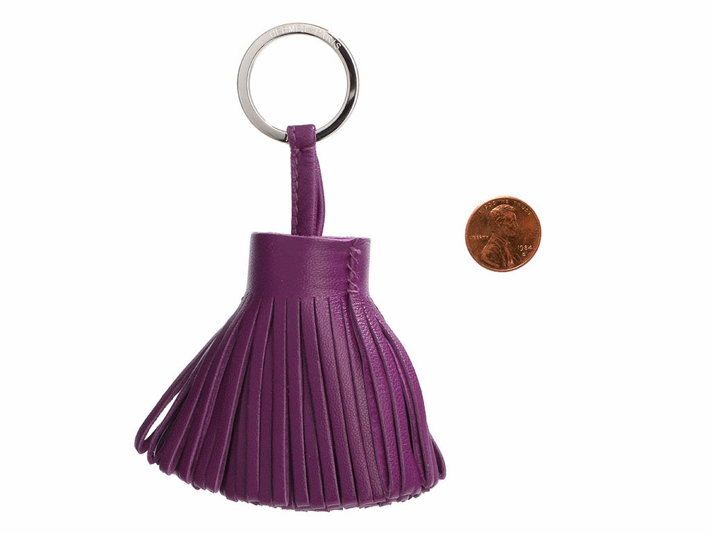 Hermès Violet Lambskin Carmen Key Ring