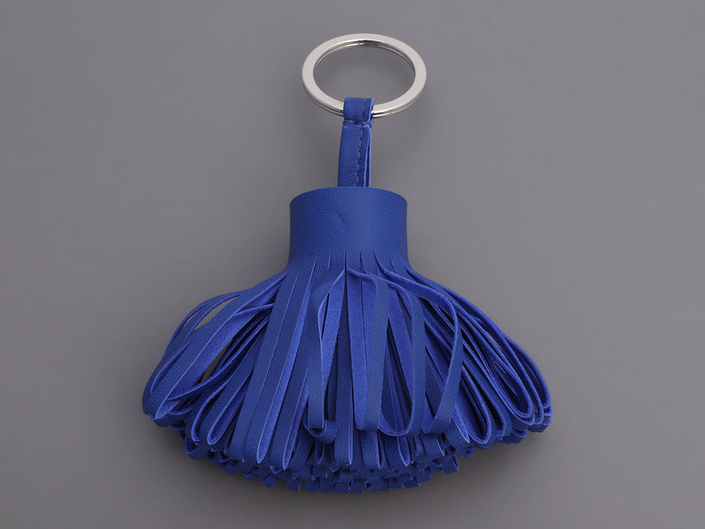 Hermès Bleu Electrique Lambskin Carmen Key Ring