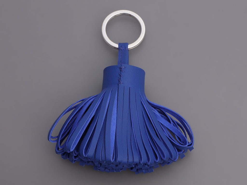 Hermès Bleu Electrique Lambskin Carmen Key Ring