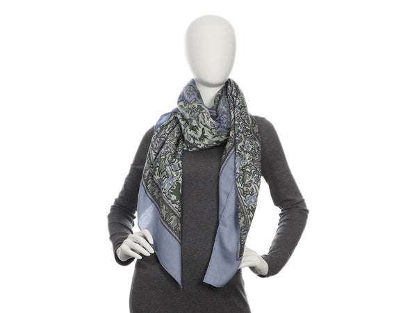 Hermès Chasse en Inde Cashmere Silk Shawl 140cm