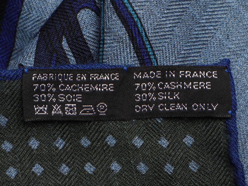 Hermès Les Voitures à Transformation Cashmere Silk Shawl 140cm
