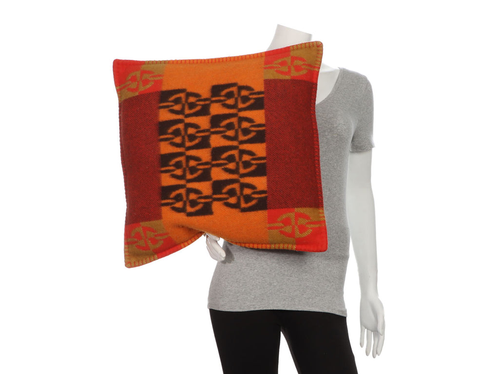 Hermès Optique Chaîne d'Ancre Throw Pillow