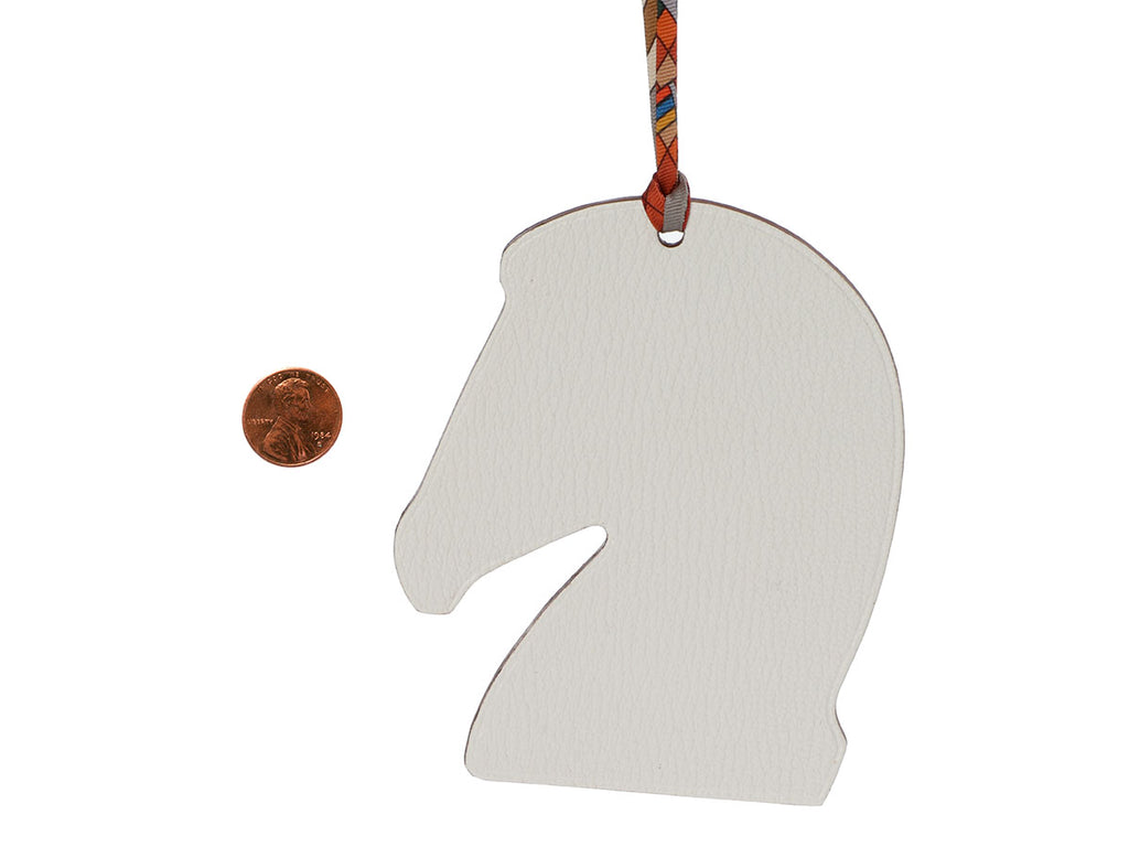 Hermès Two-Tone Leather Samarcande Horse Bag Charm