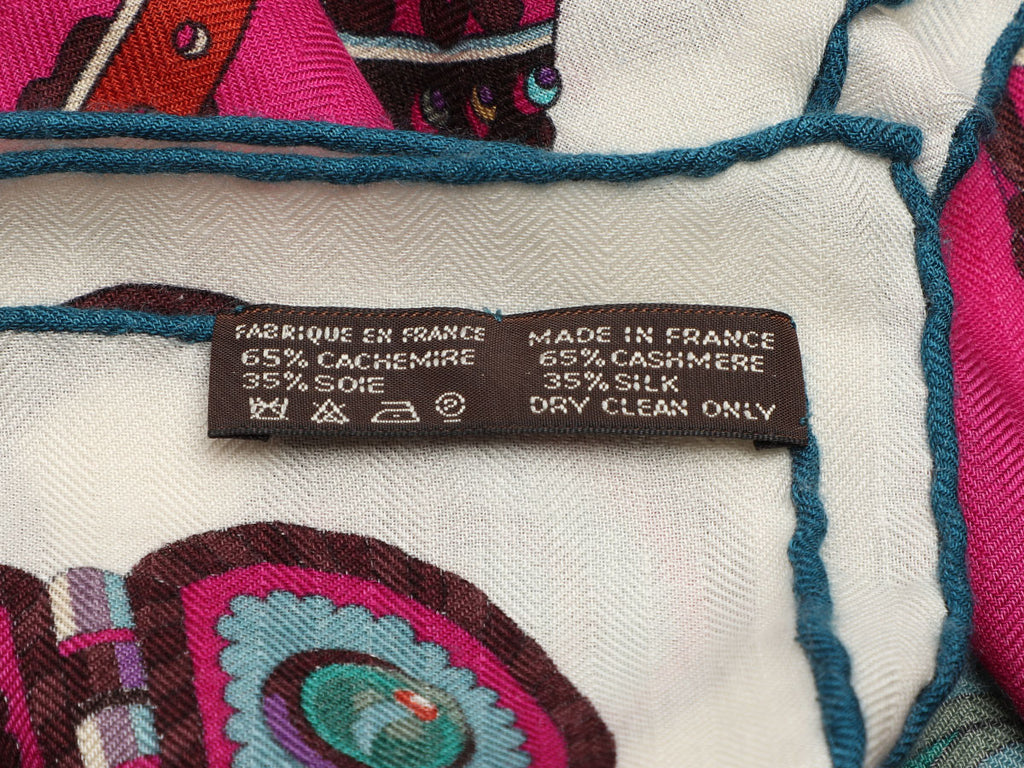 Hermès l'Egide de Mars Cashmere Silk Shawl 140cm
