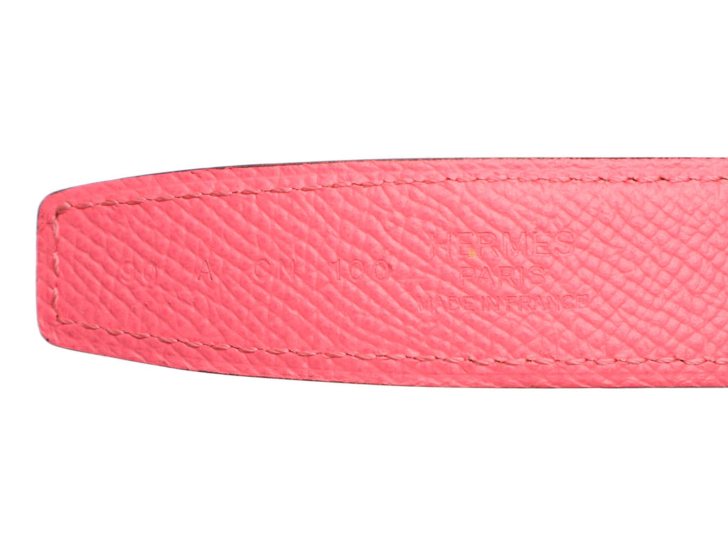 Hermès Pink and Red Reversible Belt Strap 90cm
