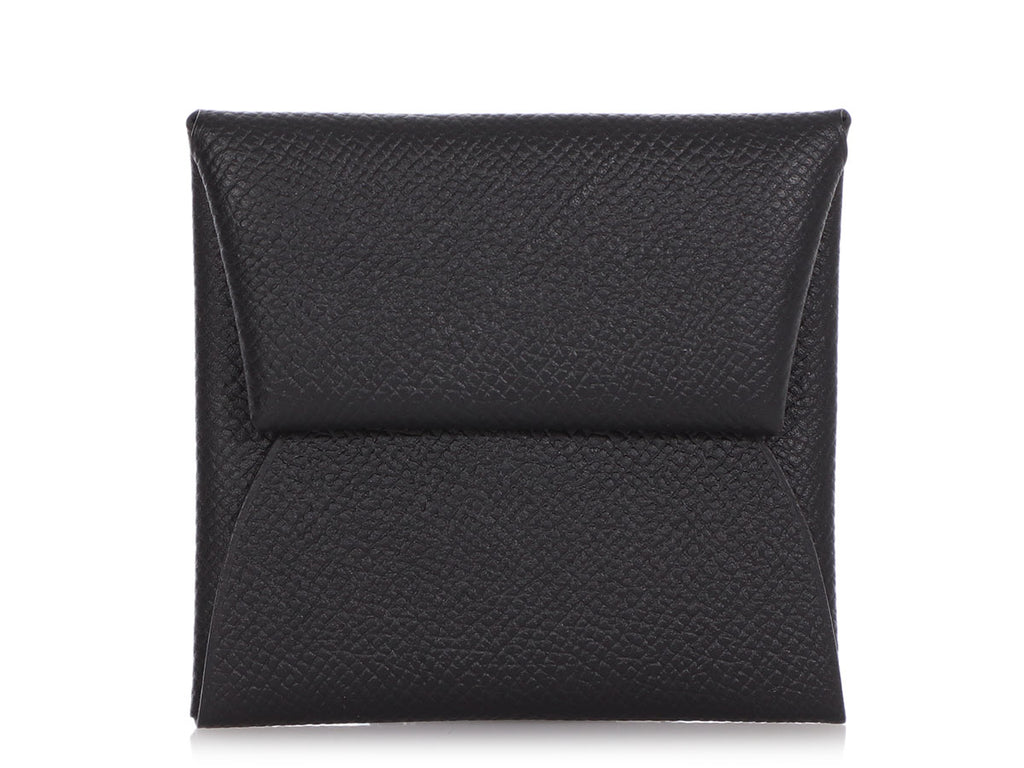 Hermès Black Epsom Bastia Coin Purse