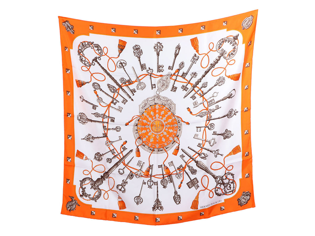 Hermès Les Clés Silk Scarf 90cm